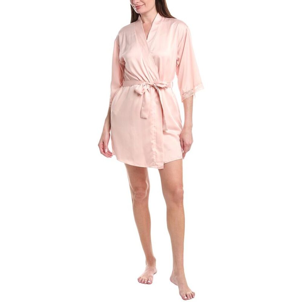 Flora Nikrooz Womens 3Pc Solid Charm Wrap & Solid Charm Cami Set, Pink